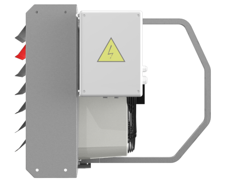 Тепловентилятор электрический ГРЕЕРС ЕС-21 с комплектом автоматики и монтажной консолью